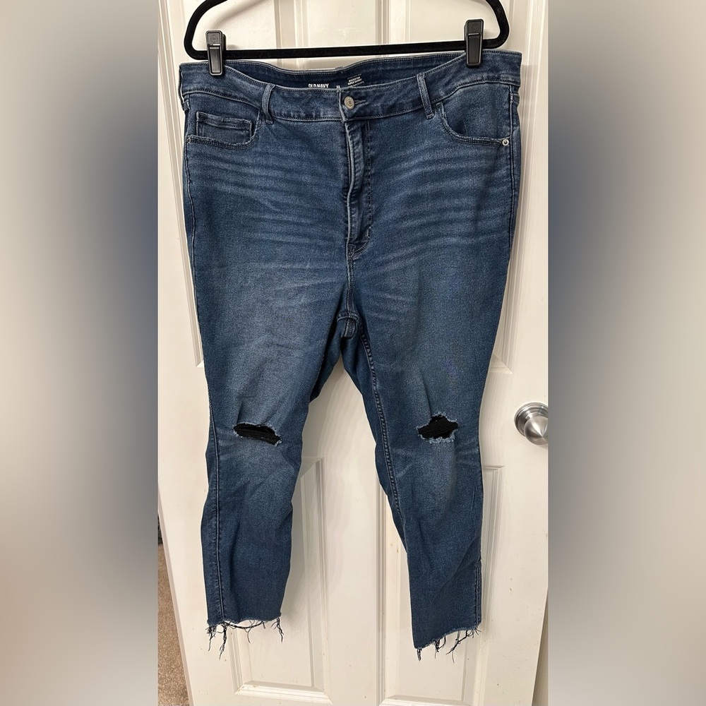 Old navy Extra high rise, Rockstar super skinny jeans, size 22